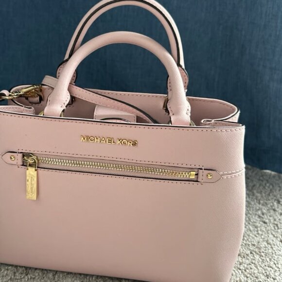 Michael Kors Hailee Small Saffiano Leather XS Satchel Crossbody Bag Blossom - Picture 2 of 11